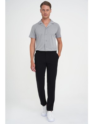 Efor Erkek Comfort Fit Rahat Kalıp Beli Lastikli Esnek Siyah Spor Pantolon P 1189
