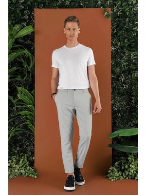 Efor Erkek Slim Fit Pamuklu Gri Pantolon P 1122