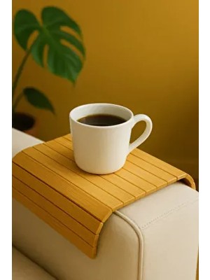 Katlanabilir Bambu Koltuk Kenarı Tepsi – Yan Sehpa ve Amerikan Servis 45X32 cm