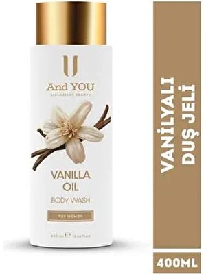 And You 400 ml Vanilyalı Duş Jeli Organik İçeriklerle Cildinizi Nazikçe Temizler