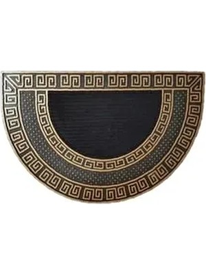 Dış Kapı Önü Paspası Oval Altın Renk Kaymaz Taban