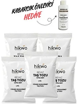 Taş Tozu 5 kg Beyaz - Hobi Harcı - 1 Kgx5 Adet Taş Tozu