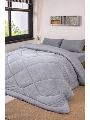 Tek Kişilik Lüks Welsoft Yorgan | Çift Taraflı Pamuklu Yumuşak Yorgan 155x215 cm Silikon Dolgu