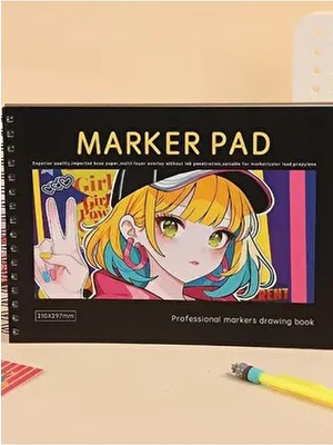 A4 50 Sayfalık 120G Marker Kalem Defteri