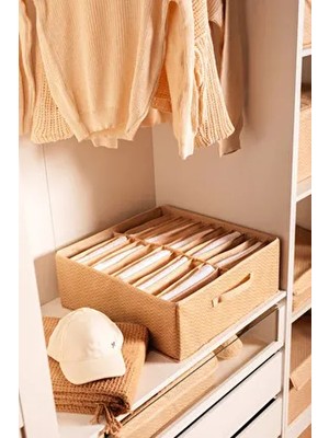 22 Bölmeli Kıyafet, Havlu, Nevresim Dolap Içi Düzenleyici Kutu - 50X50X20CM