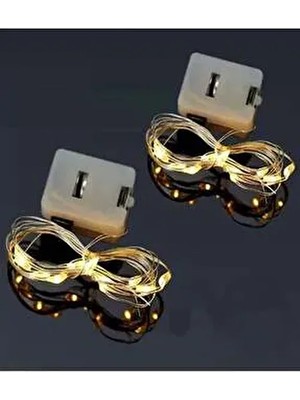 MYK Hediye ve Sanat Atölyesi 1 Metre Peri LED Mini Güç Kutulu Dekoratif LED Piller Dahildir 1 Adet