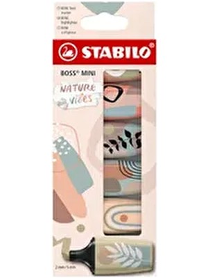 Stabilo Boss Mini Naturevibes Çok Renkli Işaretleme Kalem Seti 6 Renk Ölçülerle