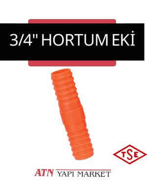 3/4" (20 Mm) Plastik Hortum Eki – Dayanıklı Su ve Hava Hortumu Bağlantı Aparatı