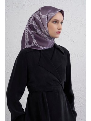 Armine Geometrik Desenli Saf Ipek Twill Eşarp 9427D 31