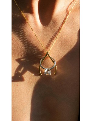 Evlilik Yüzüğü Saklama Kolyesi Kemik 925 Ayar