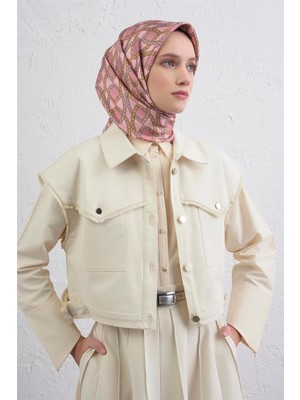 Armine Klasik Desenli Saf Ipek Twill Eşarp 9410D 05