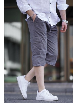 Füme Kargo Cep Erkek Kapri Şort 6875