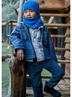 Mayoral Lacivert Erkek Çocuk Kadife Jogger Pantolon 4568