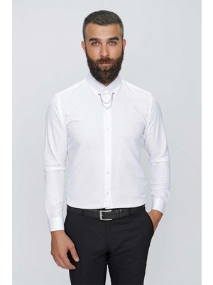 Gk 646 Beyaz Klasik Gömlek