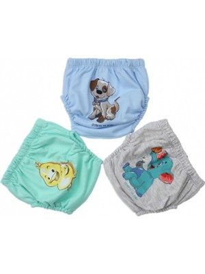 Alıştırma Külodu Erkek Bebek Sevimli 3'lü