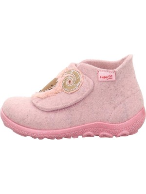 Superfit Happy Octi Pembe Keçe Panduf Kız Çocuklar İçin Sevimli Desenli Rahat Ayakkabı