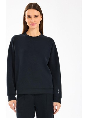 Skechers W Lounge Loose Crew Neck Sweatshirt Kadın Siyah Sweatshirt S2510052-3817