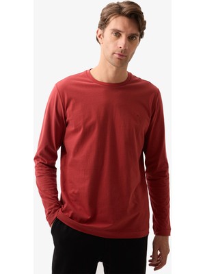 Erkek T-Shirt 40815 - Mürdüm