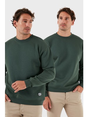 Buratti Regular Fit Bisiklet Yaka Şardonlu 2'li Paket Sweat Erkek SWEAT 5905255S2