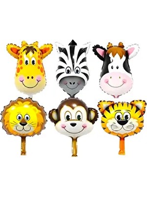 Hayvan Şekilli Folyo Balon Seti 6 Adet