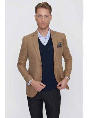 C 628 Slim Fit Safran Spor Ceket