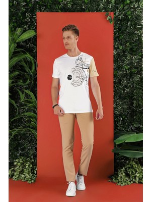 Efor Erkek TS 858 Beyaz Spor T-Shirt
