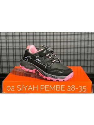 Çocuk Su Geçirmez Ortopedik Ayakkabı- Siyah Pembe