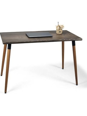 Doğal Ağaç Masif Kütük Masa Ahşap Çalışma Masası Ofis Masası 60CM x 120CM ( Ağaç Ayak )
