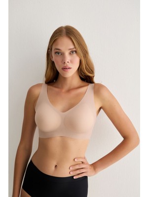 Balensiz Çıkarılabilir Pedli Dikişsiz Lazer Sütyen 3312 Gül Kurusu