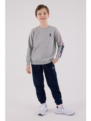 US2207 - Gri Melanj - U.s. Polo Assn Kids Erkek Eşofman Takımı