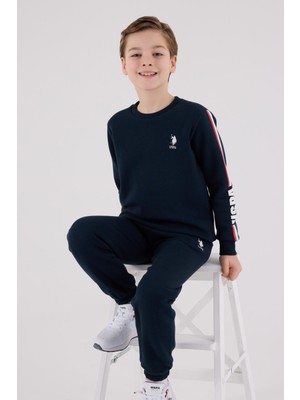 U.S. Polo Assn. US2207 Gri Melanj Erkek Eşofman Takımı Nefes Alabilir Kumaş ile Antrenman ve Günlük Kullanım