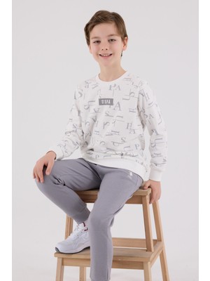 US2230 - Beyaz - U.s. Polo Assn Kids Erkek Eşofman Takımı