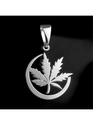 TabiTela 925 Ayar gümüş kolye ot yaprağı SM9132