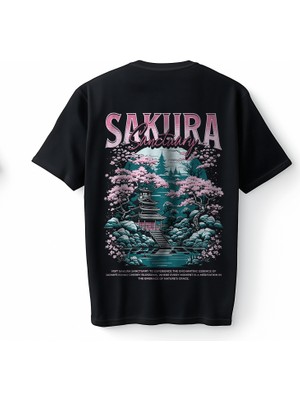 Bumeta Sakura Sanctuary Oversize Unisex Tişört T-Shirt