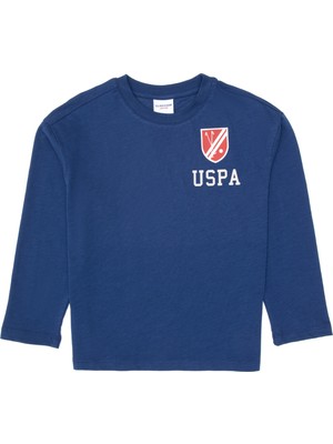 U.S. Polo Assn. Erkek Çocuk İndigo Bisiklet Yaka Süprem Sweatshirt 50316516-VR028