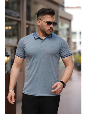 Demir Grup cc Erkek Yakalı Kagi Kumaş Kısa Kollu T-Shirt