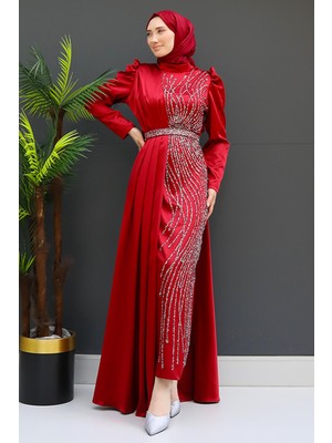 Yonca Pelerin Abiye Bordo