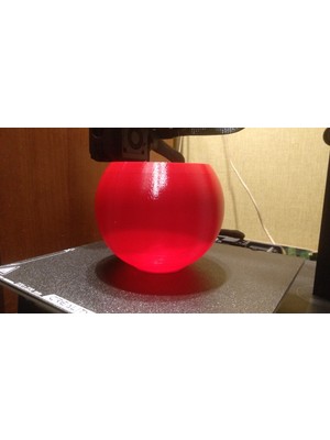 Byr Abajur Küresi Kesik D=125MM, Taban E27 (Plastik Aparattır!!!) 3D