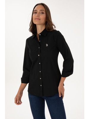 U.s. Polo Assn. Kadın Siyah Gömlek Basic 50308024-VR046