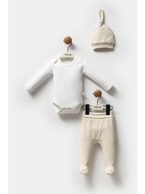 Moi Noi Şapkalı Badi Pantolon Takım MNB5314 Bej