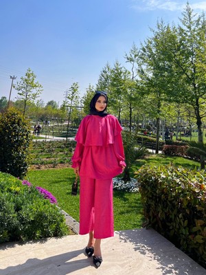 Enfa Butik Pelerinli Tunik Takım