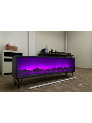 Tv Sehpa Ünitesi Şömineli 170 cm