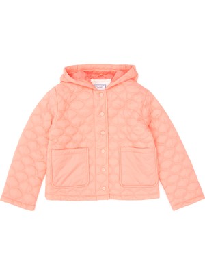 U.S. Polo Assn. Kız Çocuk Neon Pembe Kapitone Kapüşonlu Şişme Mont 50313157-VR105