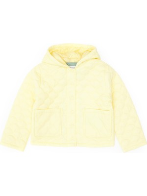 U.S. Polo Assn. Kız Çocuk Sarı Kapitone Kapüşonlu Şişme Mont 50313157-VR044