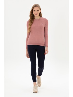 U.S. Polo Assn. Kadın Lacivert Toothpick Fit Kanvas Pantolon 50316852-VR033