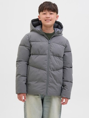 Jack Jones Jjglobal Puffer Jacket Jnr Çocuk Gri Mont 12283847-05