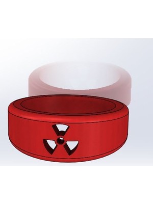 Byr Radyasyon Sembolü Halkası (Plastik Aparattır!!!) 3D