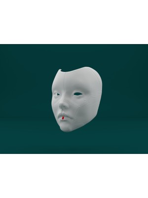Byr Geyşa Robot Maskesi (Kabuktaki Hayalet) (Plastik Aparattır!!!) 3D