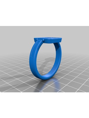 Byr Çakra Kali Yüzük Yantra Meditasyon Sembolü (Plastik Aparattır!!!) 3D