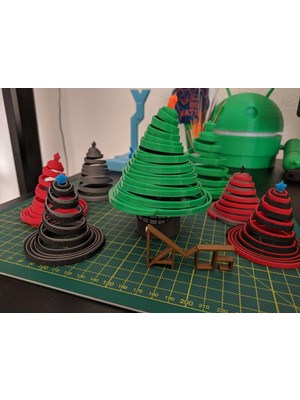 Byr Yaylı Noel Ağaçları! Hediyeler! Dekor! Şapkalar! Süsler! (Sadece Plastik Aparattır!!!) 3D